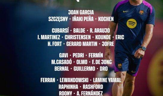 官方：巴萨重启日本行，亚马尔领衔，拉什福德在列